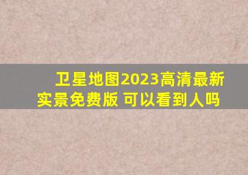 卫星地图2023高清最新实景免费版 可以看到人吗